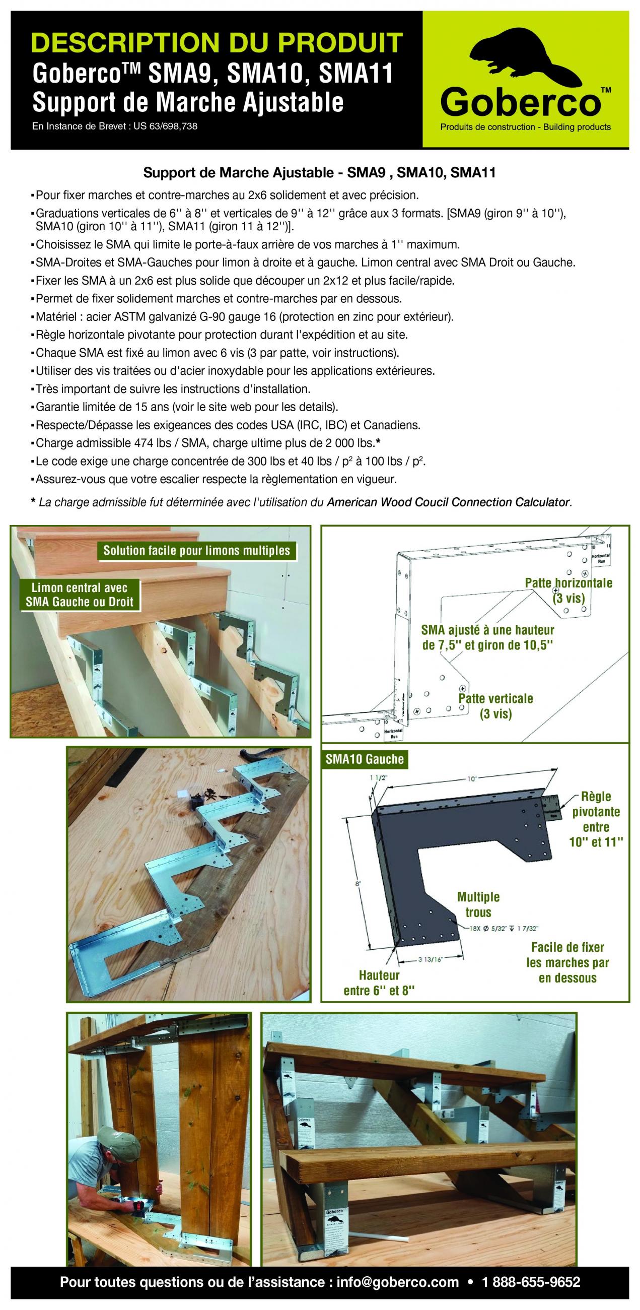 Patin pour limon d'escalier de Goberco